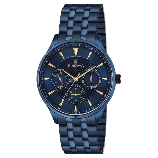 Rinovaa Premium Men's Analog Watch — Blue Dial