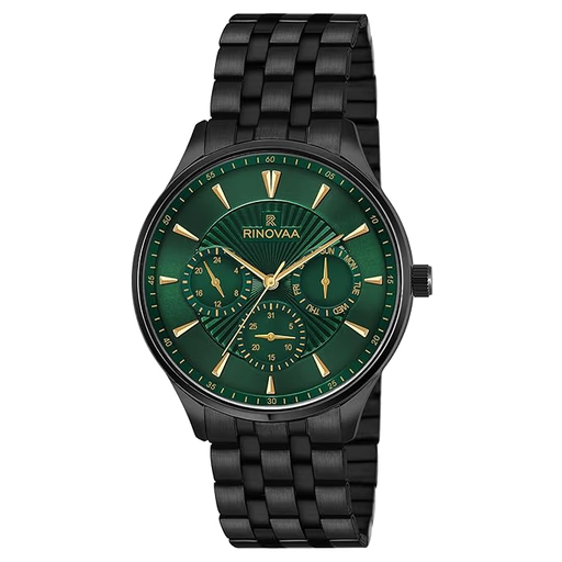 Rinovaa Premium Men's Analog Watch — Green Dial